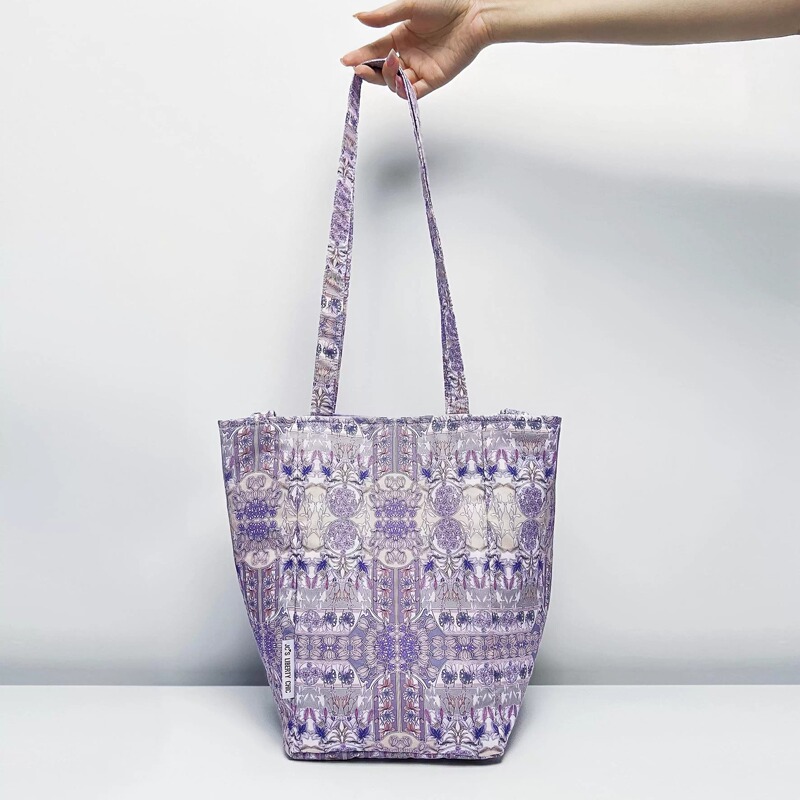 Purple Flower Banquet~Jc's Japanese Imported Liberty Purple Flower Banquet Handbag Shoulder Bag
