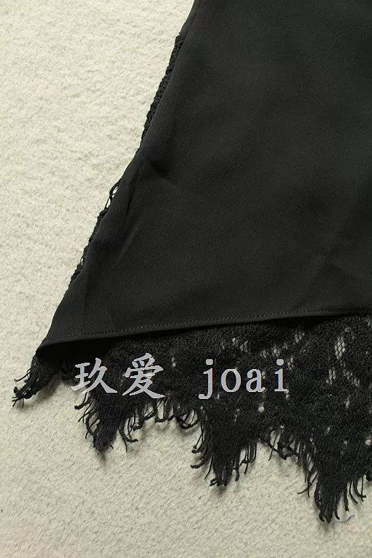 Joai váy hè nữ cổ điển nhỏ Một phiên bản áo voan dài / áo ren C12