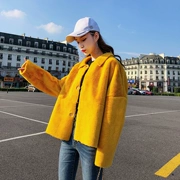 2018 phụ nữ mới giả lông ngắn lông màu kẹo lông một chiếc áo khoác cashmere sang trọng