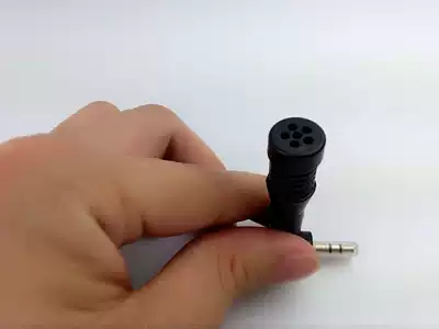 Two-Channel 3 5 right angle L-shaped mini Mini Micro microphone notebook computer Black direct plug micro microphone