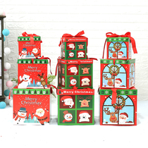 Christmas gift box three-piece gift box Christmas decorations gift box box box box box layout decoration