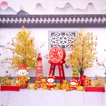 Spring Festival shopping mall decoration sitting cannon hanging cannon firecracker ornaments New Year decorations New Years Day window decoration New Year supplies