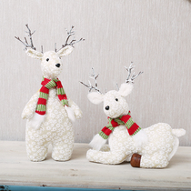Christmas cloth deer doll station Bear foam snowman doll Christmas ornaments hotel window layout props
