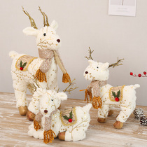 Christmas Plush Deer Paparazzi Elk Deer Snowman Old Man Gift Decoration Plum Blossom Deer Small Deer Scene Pendulum Dolls