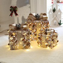 Christmas Decorations Iron Art Gift Box Three Sets Mall Hotel Christmas Tree Courtesy Kit Box Christmas Tree Scene Heaps