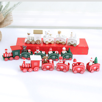 Christmas Gift Decoration Swing Piece Building Block Train Suit Puzzle Kid Car Children Woody Toy Gift