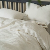 Японский хлопковый белый комплект, 4 предмета, постельные принадлежности