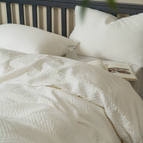 Японский хлопковый белый комплект, 4 предмета, постельные принадлежности