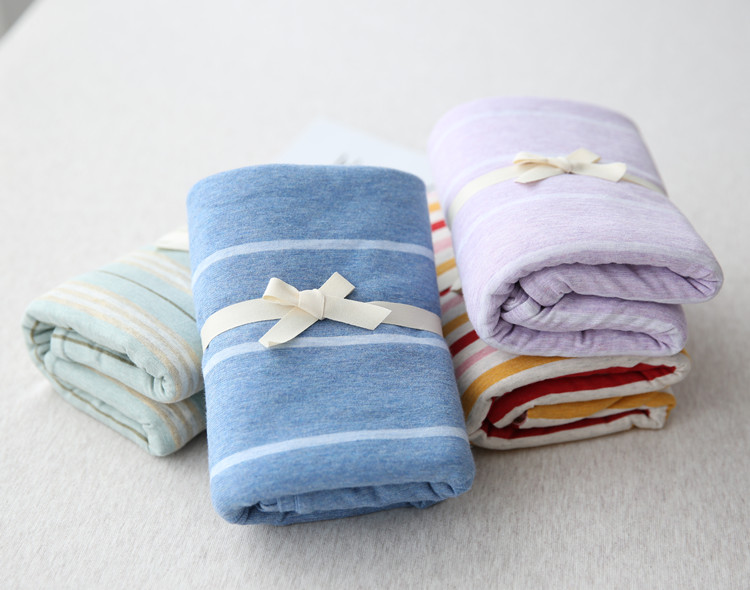 Bên tai, phong cách Nhật Bản đơn giản phong cách dệt kim cotton gối bông cotton Tân Cương cotton Tianzhu bộ đồ giường gối kim đan