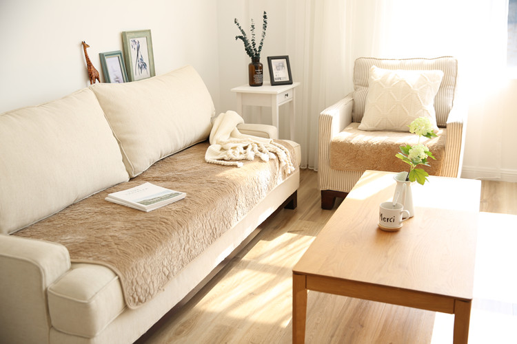 Hàn Quốc mùa đông sang trọng đệm chống trượt sofa vải châu Âu sofa da đệm phổ quát kết hợp sofa bìa khăn - Ghế đệm / đệm Sofa nệm ngồi ghế gỗ