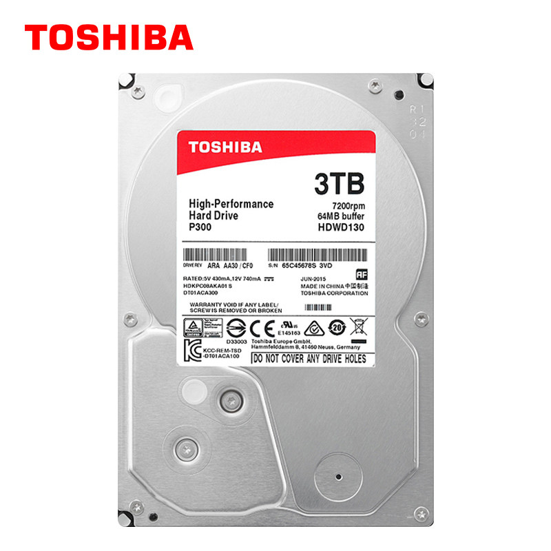 Toshiba P300 Mechanical hard disk 3T Desktop computer 7200 turn 64M cache vertical PMR boxloading-Taobao