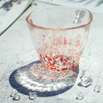 Japan imported Ishizuka whistle Tsugaru flower Ringo Water Plantain water cup Cold teacup Wine glass glass glass