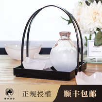 Spot Japan imported Hirota Hirota glass handmade Cherry blossom jug wine glass glass Cherry blossom wine set three-piece set