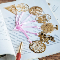 Spot Japan imported exquisite 24k gold-plated wind cherry Blossom metal bookmark hand account stationery a variety of options