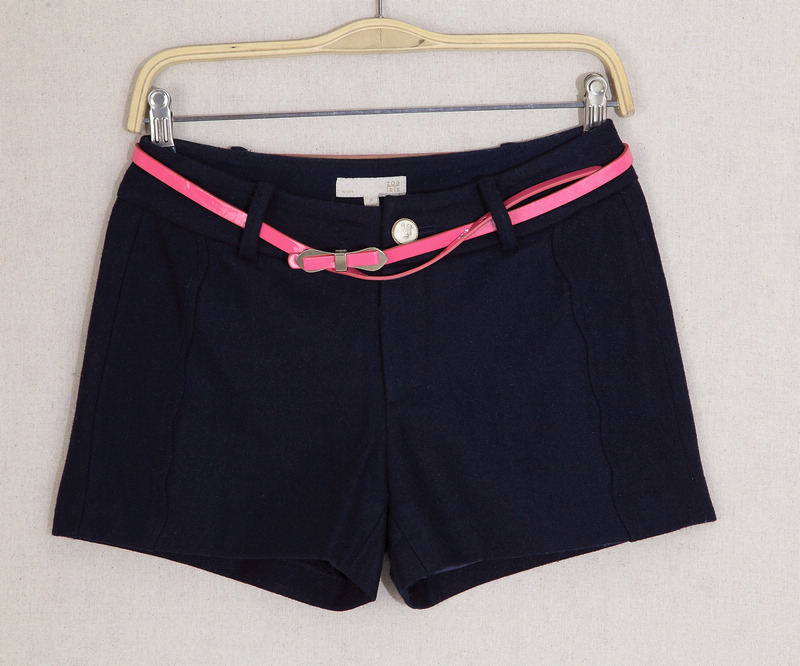 Giải phóng mã bị hỏng # 珠珠 RS lò xo mỏng màu rắn quần short len ​​hoang dã OE342120 thời trang công sở hàn quốc