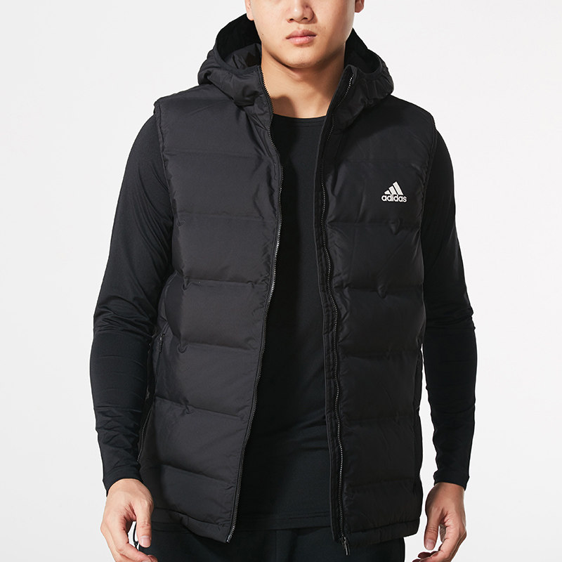 Adidas阿迪达斯羽绒服男2020冬季新款外套运动保暖马甲背心BQ2006