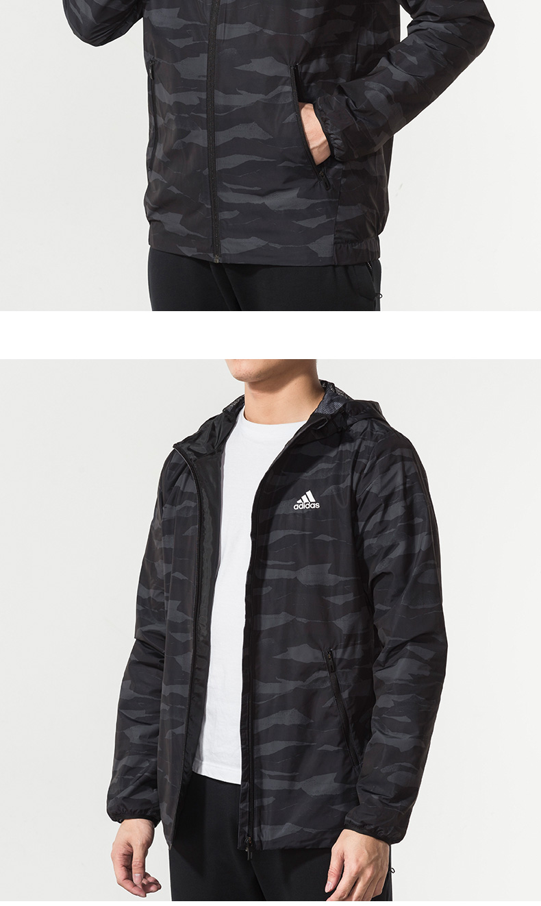 Áo khoác nam Adidas Adidas nam 2019 mới mùa xuân đích thực áo gió thể thao trùm đầu áo khoác nam - Áo khoác thể thao / áo khoác áo khoác the thao adidas