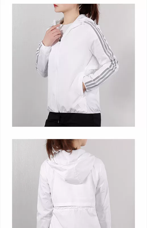 Adidas Adidas Womens 2019 Mới chính hãng Áo khoác thể thao gió thông thường DW4561 - Áo khoác thể thao / áo khoác