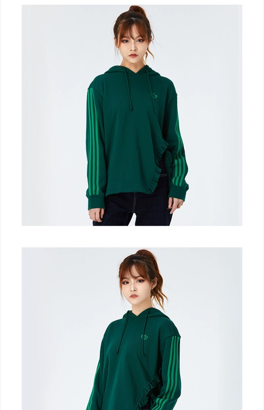 Adidas Adidas Clover Sweatshirt Nữ Thu / Đông 2020 Trang web chính thức Áo chui đầu có mũ FU3864 - Thể thao lông cừu / jumper