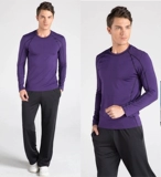 Осенний эластичный быстросохнущий лонгслив, одежда для йоги для спортзала, штаны, комплект, в обтяжку
