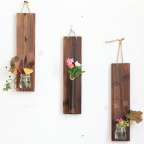Combination wall-mounted creative hydroponics flower arrangement on the wall flower arrangement log home wall decorations wall ornaments