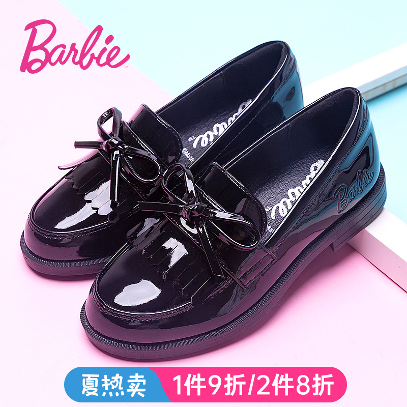 Barbie girl leather shoes 2021 spring princess shoes jk shoes girl black leather shoes Inlenwind children jk shoes