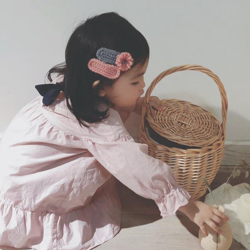 Trẻ em phụ kiện tóc kẹp tóc kẹp clip bé mũ bé gái công chúa thẻ cô gái hoa cô gái đan len hoa dây buộc tóc hot nhất hiện nay