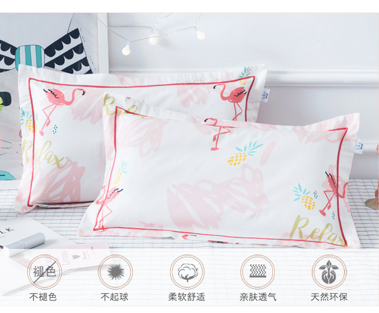 Cotton 60 bông dài chủ yếu cotton 60x40 gối đơn 50x30 học sinh trẻ em hoạt hình gối mẫu giáo gối cao su non kymdan