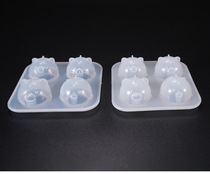 miss small morning diy crystal drops glue uv resin glue chicken cat bear pig four grid animal small dumpling silicone mold