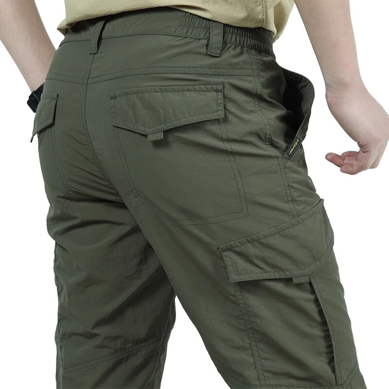 Spring, Autumn and Summer Outdoor Quick-Drying Waterproof Hiking Pants for Men, Climbing and Trekking Pants, Sports Multi-Pocket Cargo Pants
