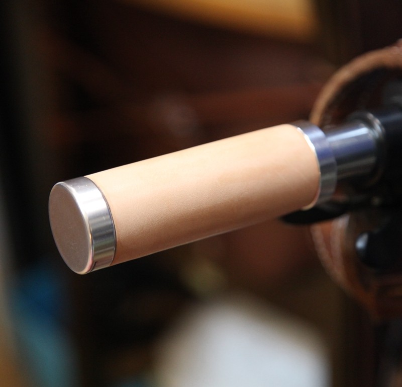 Single original color white top layer vegetable tanned cowhide brompton handlebar cover cross-border custom length 70-130