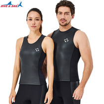 New floating diving warm vest 2MM male split surf thickened sleeveless female trousers lovers suit waistcoat waistcoat