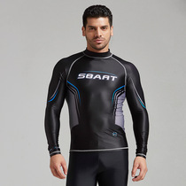 Autumn bathing suit mens sun protection swimsuit split long sleeves speed dry snorkeling water to surf beach winter swim swimsuit snorkeling