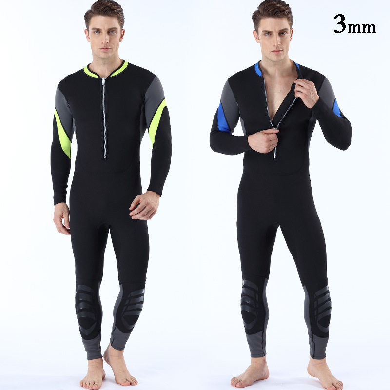 3MM snorkeling water suit men's cold and warm long sleeves with waterproof mother surf cloakroom swimming thickening front pull chain
