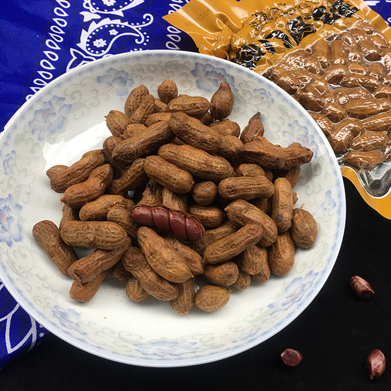 Jingmen Brine Peanut with shell wet cooking brine with shell Peanut Savory Spicy snacks Lower wine dish 280g