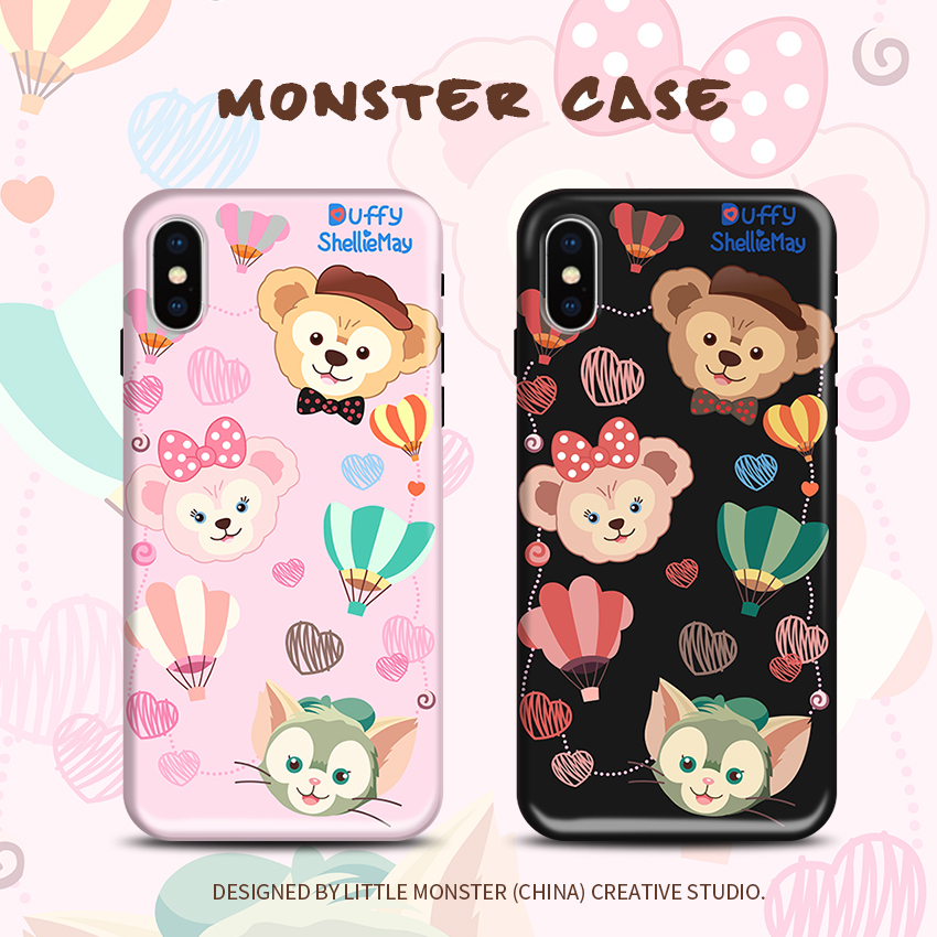 Cute Bear Cute iphone11 7plus Xsmax Black Apple Xr 8 Phone Protection Shell Woman Cute Silicone Full Bag