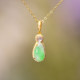 Natural Burmese Jadeite Pendant 18K Gold Set