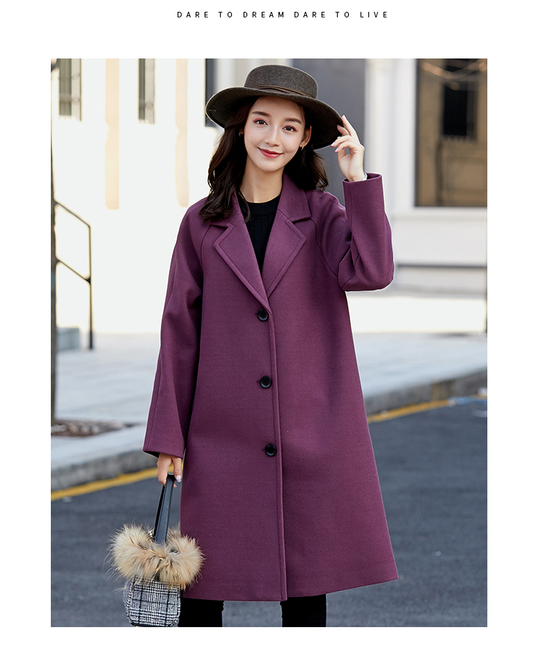Mùa xuân và mùa đông 2019 mới Áo khoác len nữ của phụ nữ Slim mỏng mỏng kích thước lớn dài áo len thủy triều áo da nữ dáng dài