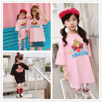 Not the same parent-child outfit mother-daughter outfit 2021 spring and summer new foreign style Korean version T a family of three casual T-shirt skirt