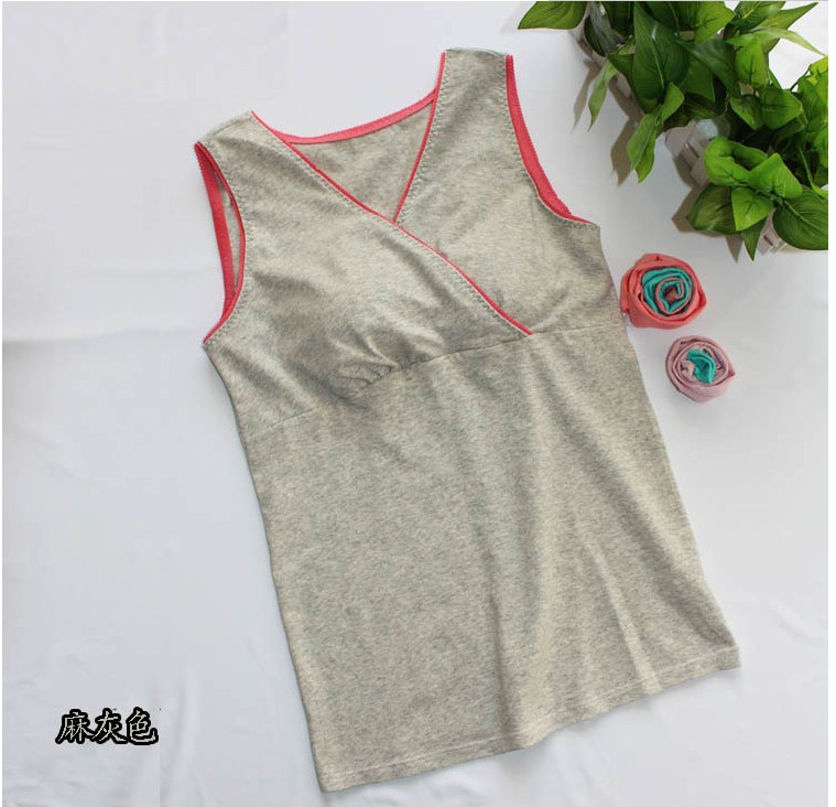 Nữ cho con bú bông vest với đệm ngực cho con bú vest với chèn vào cho con bú vest ăn phụ nữ mang thai cho con bú vest.