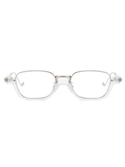 Niche Design Transparent Half-Frame Eyeglass Frames for Women, a Makeup-Free Essential, Small Frame Decorative Prescription Glasses That Can Be Customized with Prescription Lenses
