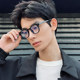 Japanese Retro Ultra-Light Small Black Frame Glasses for Men, Niche Round Frame Tr90 High Prescription Frames, Suitable for Small Faces, Can Be Fitted with Prescription Lenses