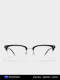 Stylish and Cool Blue Light Blocking Half-Frame Glasses for Men, Trendy High-End Japanese-Style Decorative Browline Frames, Suitable for Prescription Lenses