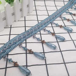 Curtain Lace Long Beads Crystal Decorative Lace Curtain Head Decoration Curtain Bottom Accessories Accessories Accessories Pendant Spikes