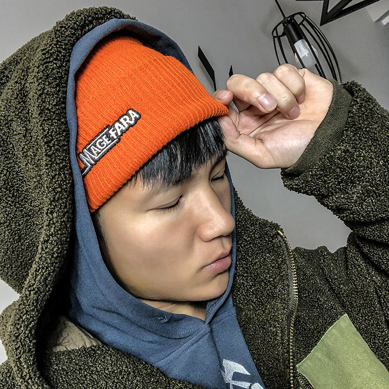 #MF MAGEFARA trend parkour fitness HIP-hop hip-hop knitted hat Wool hat Male and female couple pullover hat