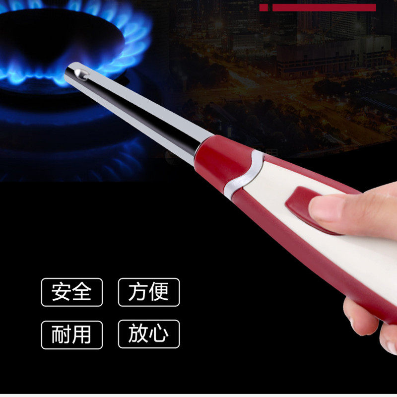 Electronic pulse gas stove ignition gun stick extended handle kitchen home open flame lighter natural gas tool