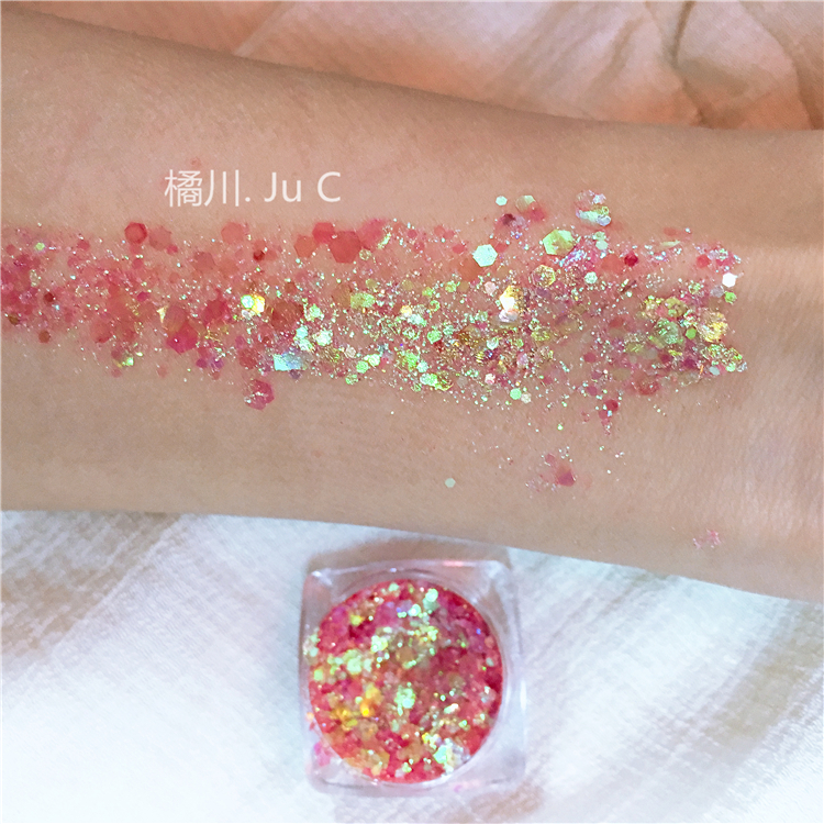 Cô gái trang điểm wizard bụi mermaid cân độ bóng cao sequin gel kem flash hiển thị ins mặt mềm chị bóng mắt nhũ klavuu