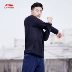 Li Ning áo len nam mới đào tạo loạt áo khoác dài tay đứng cổ áo thể thao nam AWDN347 - Thể thao lông cừu / jumper áo hoodie nam chính hàng Thể thao lông cừu / jumper