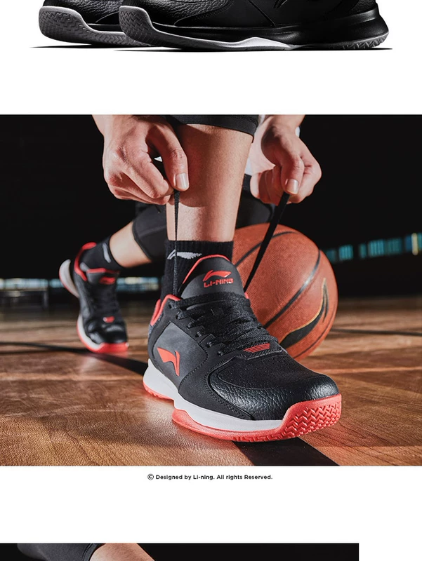 Giày bóng rổ Li Ning Giày nam chiến đấu đơn giản 5 thế hệ giày chống trượt mới ABFM001 - Giày bóng rổ