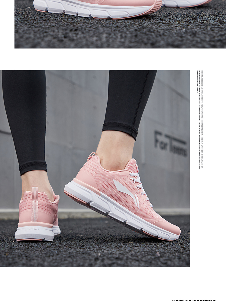 Giày chạy bộ Li Ning Giày nữ 2019 mới, giày chống trượt nhẹ, giày chống trượt, giày đế thấp giúp giày thể thao - Giày chạy bộ giay bitis nữ